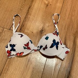FREE WITH BUNDLE Shein butterfly print underwire bikini top
